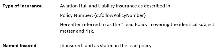 policy number mapped