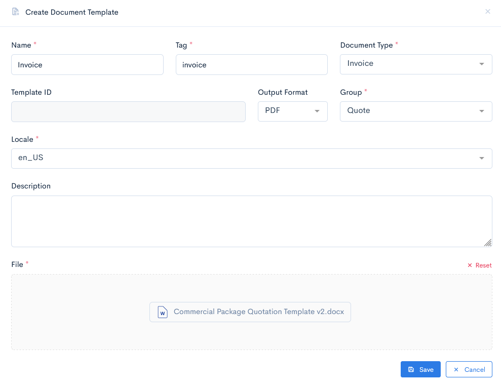 create document template