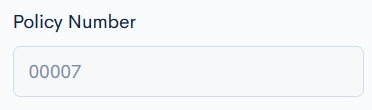 policynumber